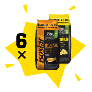 Isostar pulveris Hydrate & Perform Ecosize 1.5kg x 6