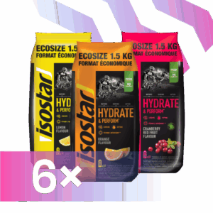 Isostar pulveris Hydrate & Perform Ecosize 1.5kg x 6 