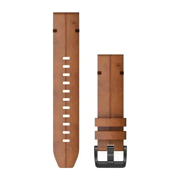 Garmin QuickFit 22 Watch Band Chestnut Leather 