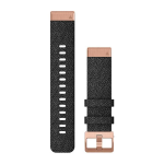 Garmin QuickFit 20 Watch Band Black Nylon Rose - Pulksteņu siksniņas