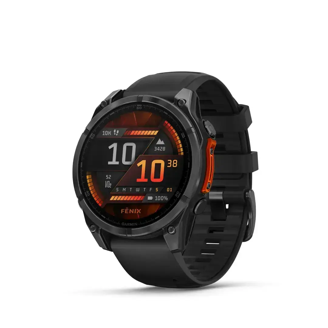 Garmin Fenix 8 AMOLED Slate Gray Black 47mm Akmens pelēkā krāsā ar melnu siksniņu 47mm