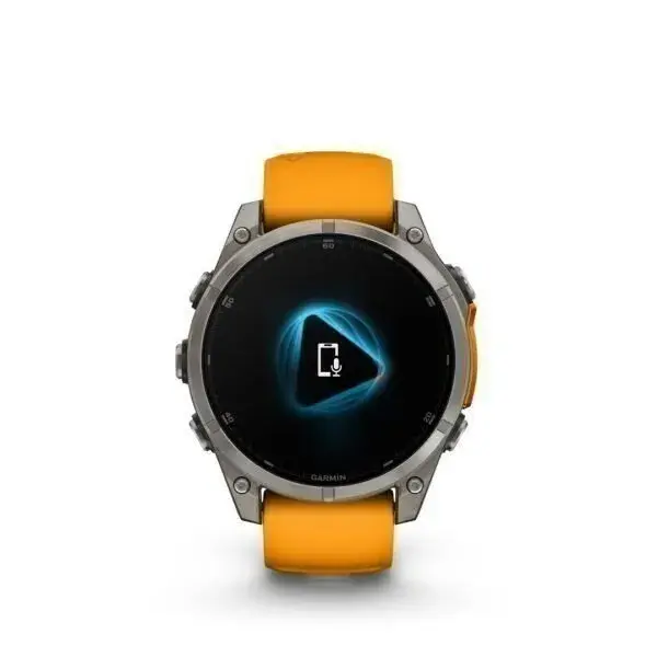 Garmin Fenix 8 AMOLED Sapphire Graphite Orange 51mm Titāna ar koši oranžu siksniņu 51mm