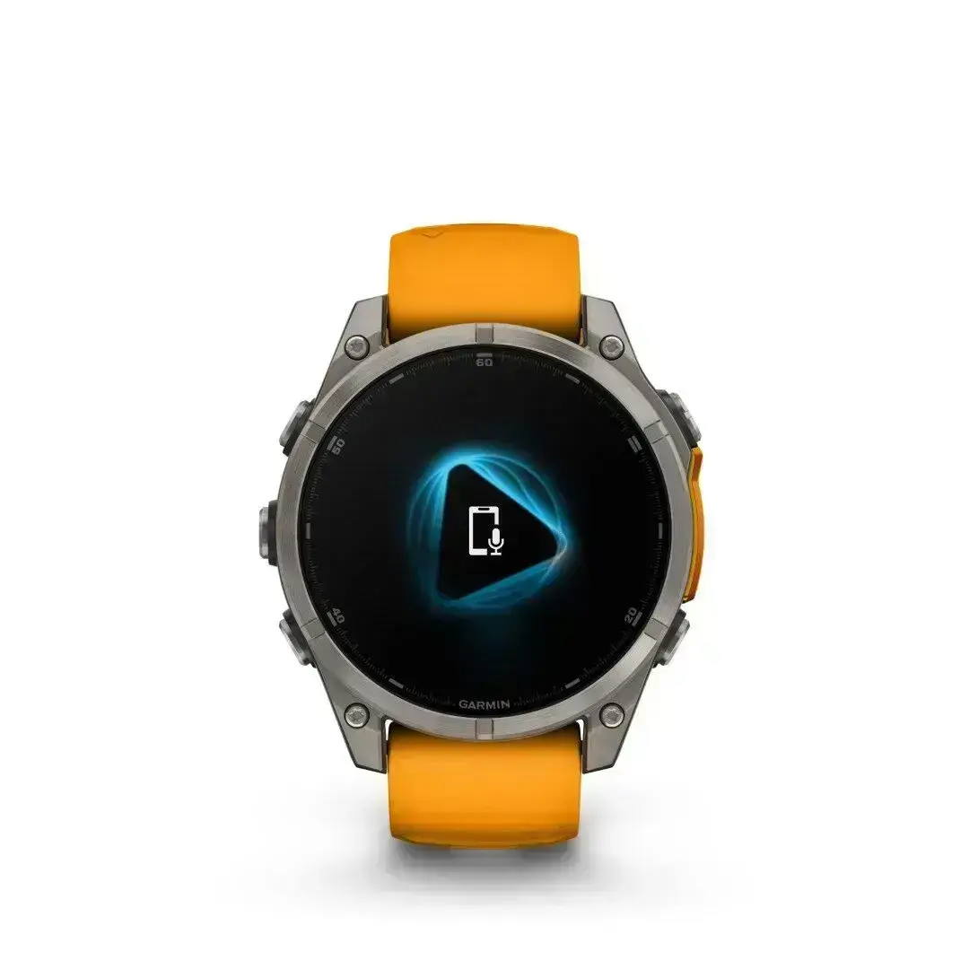Garmin Fenix 8 AMOLED Sapphire Graphite Orange 51mm Titāna ar koši oranžu siksniņu 51mm