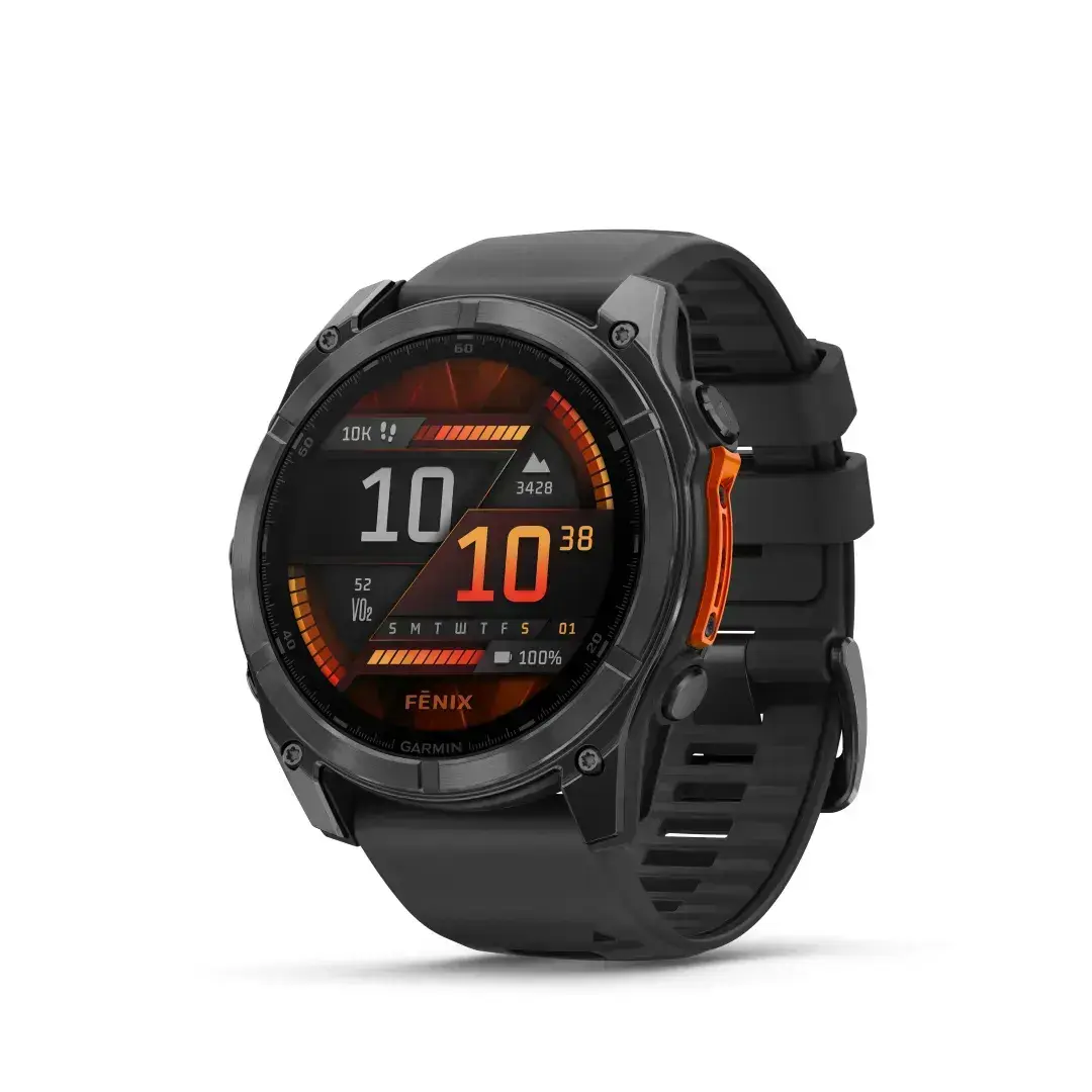 Garmin Fenix 8 AMOLED Slate Gray Black 51mm Akmens pelēkā krāsā ar melnu siksniņu 51mm