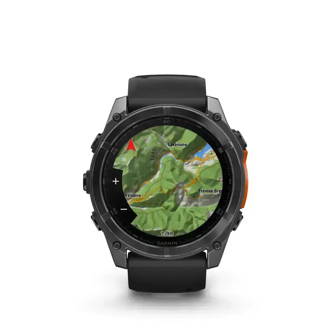 Garmin Fenix 8 AMOLED Slate Gray Black 51mm Akmens pelēkā krāsā ar melnu siksniņu 51mm