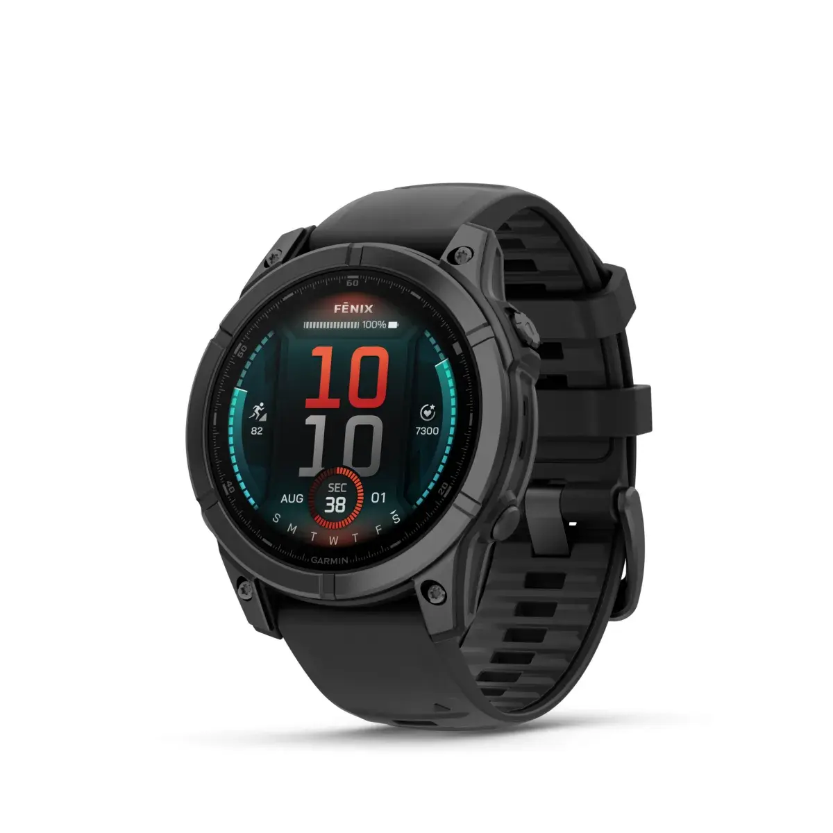 Garmin Fenix E AMOLED Slate Gray Black 47mm Zilganpelēka tērauda ar melnu siksniņu