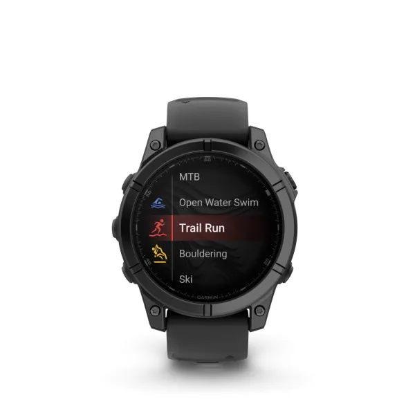 Garmin Fenix E AMOLED Slate Gray Black 47mm Zilganpelēka tērauda ar melnu siksniņu