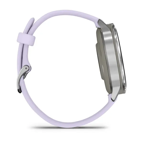 Venu 4 Silver Purple 41mm Sudraba krāsā ar violetu silikona siksniņu