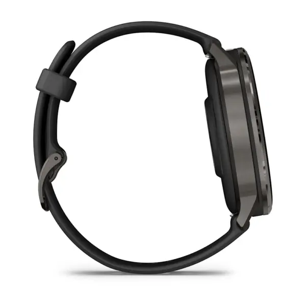 Venu 4 Slate Black 45mm Zilganpelēka kopā ar Melna silikona pulksteņa siksniņa 45mm