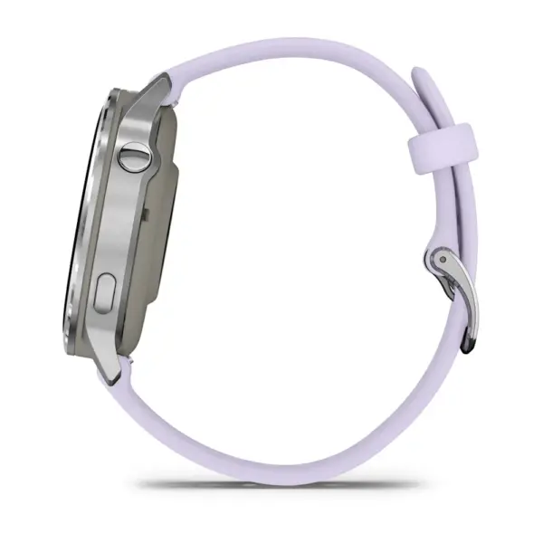 Venu 4 Silver Purple 41mm Sudraba krāsā ar violetu silikona siksniņu