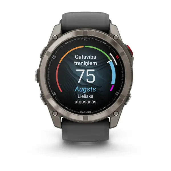 Garmin Fenix 8 Pro AMOLED Sapphire Graphite Black 51mm Titāns ar grafīta krāsas/melnu silikona siksniņu