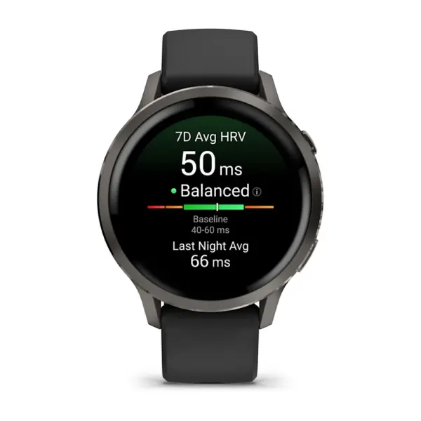 Venu 4 Slate Black 41mm Zilganpelēka kopā ar Melna silikona pulksteņa siksniņa