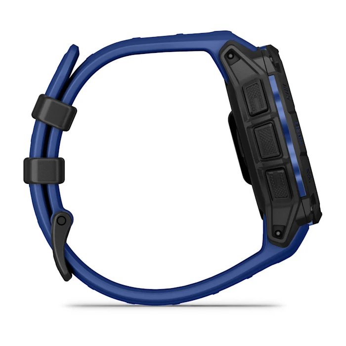 Garmin Instinct 3 Amoled Black Bolt Blue 45mm Melns ar metāliski zilu/melnu siksniņu - amoled