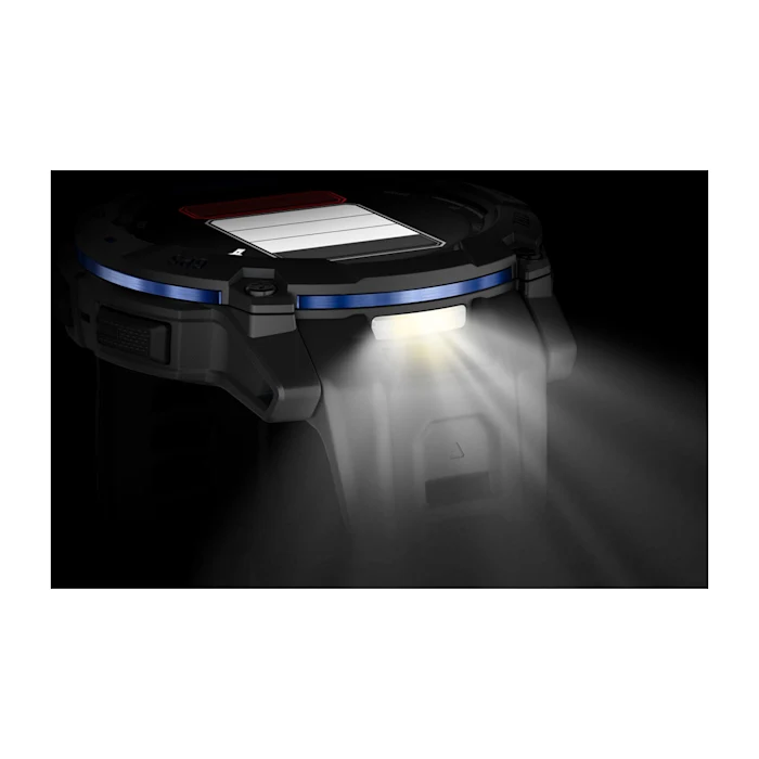 Garmin Instinct 3 Amoled Black Bolt Blue 50 mm Melns ar metāliski zilu/melnu siksniņu - amoled