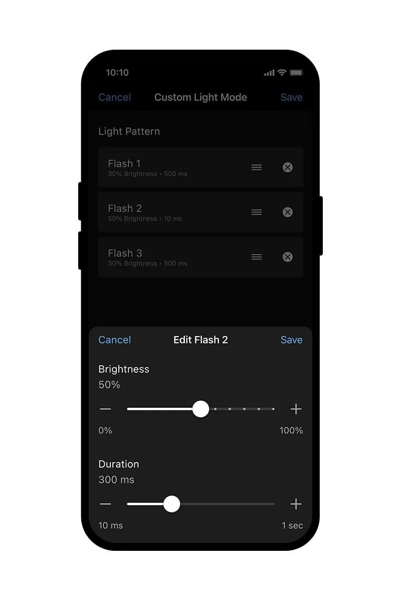 Dažādu gaismas režīmu iespējas