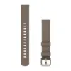 Kafijas krāsas neilons, metāla detaļas krēmkrāsas zelta krāsā • Asīte / Quick Release • 14 mm • Neilons