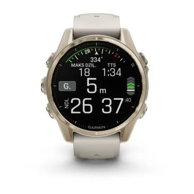 Garmin Fenix 8 AMOLED Sapphire Soft Gold Gray 43mm