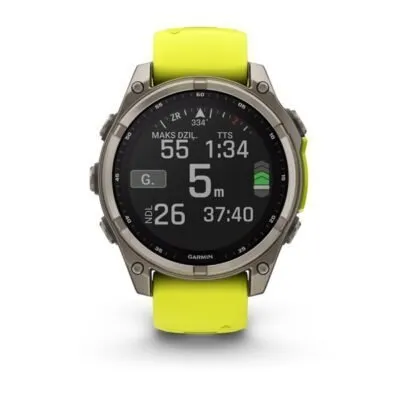 Garmin Fenix 8 Sapphire Solar Amp Yellow Graphite 47mm