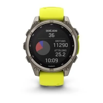 Garmin Fenix 8 Sapphire Solar Amp Yellow Graphite 47mm