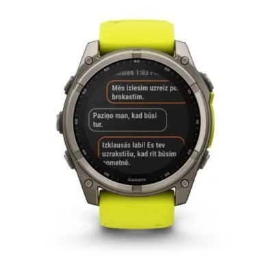 Garmin Fenix 8 Sapphire Solar Amp Yellow Graphite 51mm