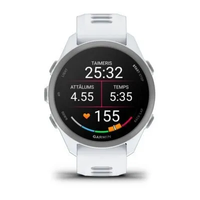 Garmin Forerunner 170 Baltā akmens krāsā ar balta akmens/mākoņu zilas krāsas siksniņu