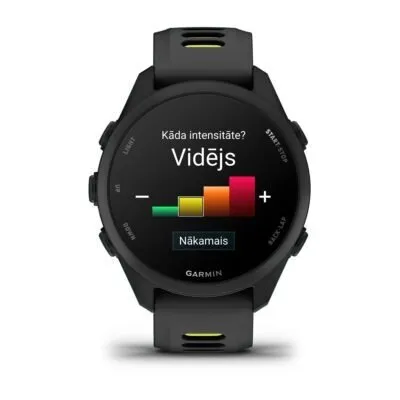Garmin Forerunner 170 Music Melns ar melnu/banānu dzeltenu siksniņu