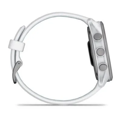 Garmin Forerunner 170 Music Baltā akmens krāsā ar baltā akmens/mākoņu zilas krāsas siksniņu