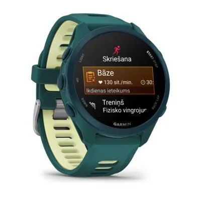 Garmin Forerunner 170 Music Zilganzaļš ar zilganzaļu/citronu krāsas siksniņu