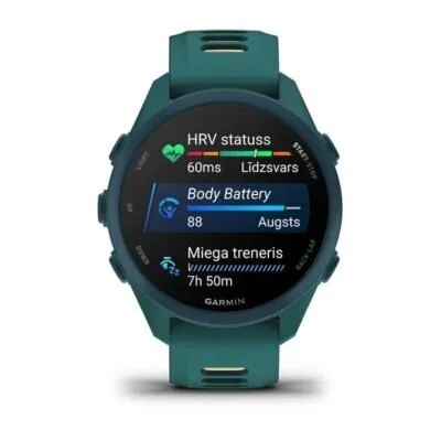Garmin Forerunner 170 Music Zilganzaļš ar zilganzaļu/citronu krāsas siksniņu