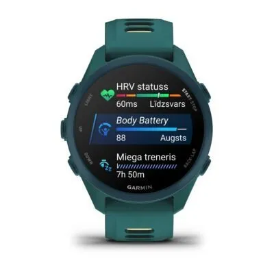 Garmin Forerunner 170 Music Zilganzaļš ar zilganzaļu/citronu krāsas siksniņu