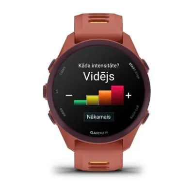 Garmin Forerunner 170 Music Sarkanīgi rozā ar sarkanīgi rozā/mango krāsas siksniņu