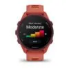 Garmin Forerunner 170 Music Sarkanīgi rozā ar sarkanīgi rozā/mango krāsas siksniņu
