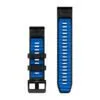 Garmin QuickFit 22 Watch Band Black / Pilot Blue Silicone