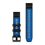 Garmin QuickFit 22 Watch Band Black / Pilot Blue Silicone