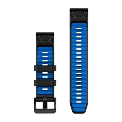 Garmin QuickFit 22 Watch Band Black / Pilot Blue Silicone