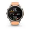 Garmin fēnix 9 Pro inReach 43 mm Titanium / Shell Pink / Autumn Orange Silicone
