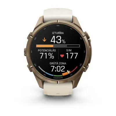 Garmin fēnix 9 Pro 43 mm Autumn Gold Titanium / Cream / French Grey Silicone