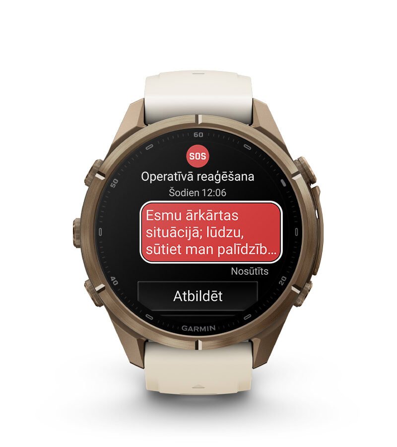 SOS ZIŅOJUMAPMAIŅA UN GARMIN RESPONSE℠ CENTRS