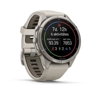 Garmin fēnix 9 Pro inReach 43 mm Titanium / Fog Grey / Dark Sandstone Silicone