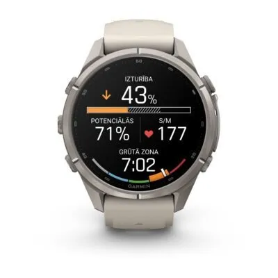 Garmin fēnix 9 Pro 43 mm Titanium / Fog Grey / Dark Sandstone Silicone