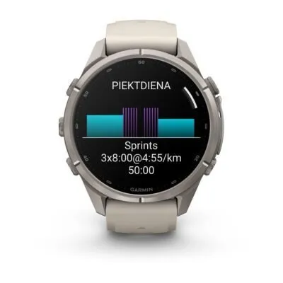 Garmin fēnix 9 Pro 43 mm Titanium / Fog Grey / Dark Sandstone Silicone
