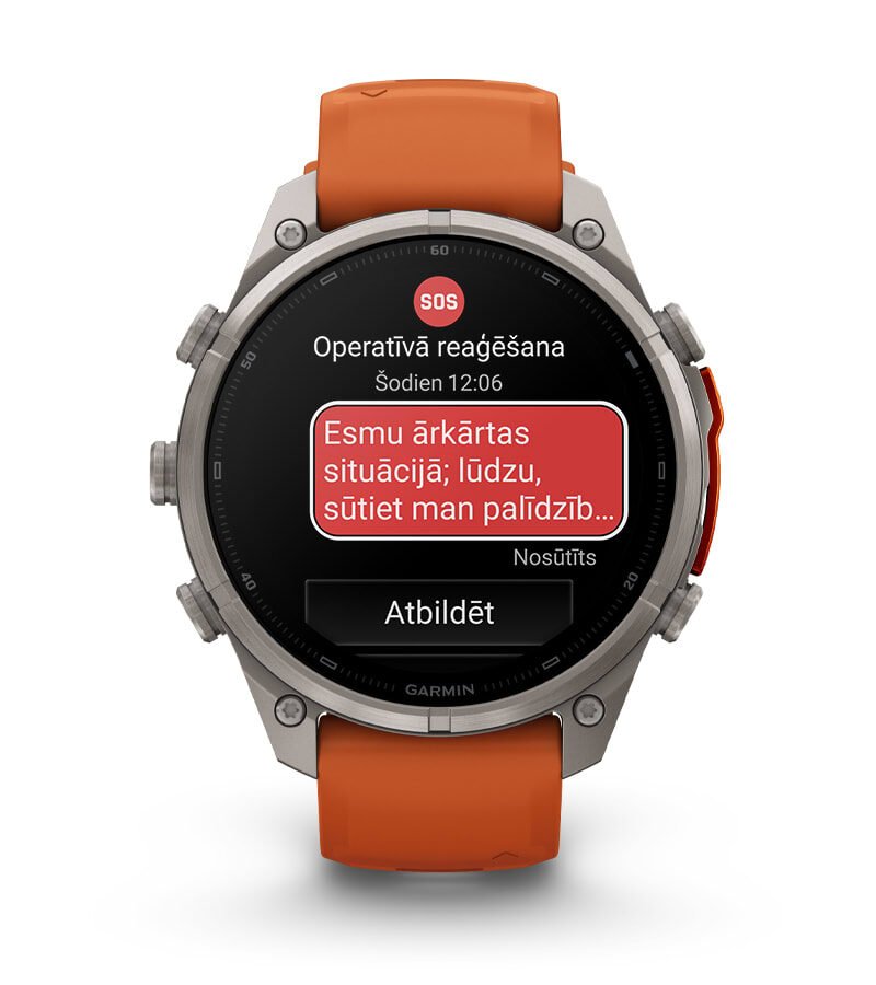 SOS ZIŅOJUMAPMAIŅA UN GARMIN RESPONSE℠ CENTRS