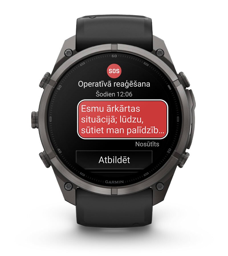 SOS ZIŅOJUMAPMAIŅA UN GARMIN RESPONSE℠ CENTRS