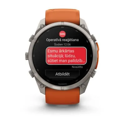 Garmin fēnix 9 Pro inReach 51 mm Titanium / Autumn Orange / Spark Orange Silicone