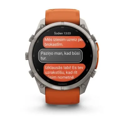 Garmin fēnix 9 Pro inReach 51 mm Titanium / Autumn Orange / Spark Orange Silicone