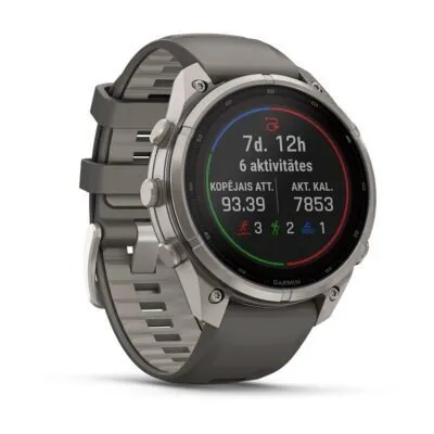 Garmin fēnix 9 Pro inReach Solar 47 mm Titanium / Pebble Grey Silicone