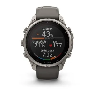 Garmin fēnix 9 Pro inReach Solar 47 mm Titanium / Pebble Grey Silicone