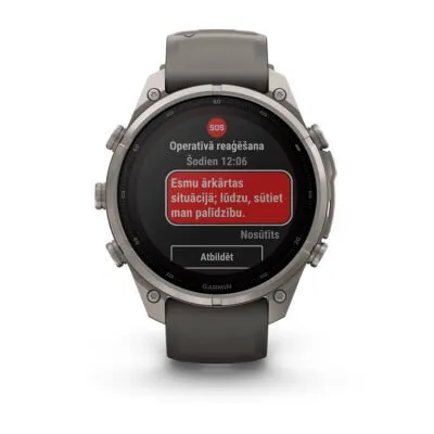 Garmin fēnix 9 Pro inReach Solar 47 mm Titanium / Pebble Grey Silicone