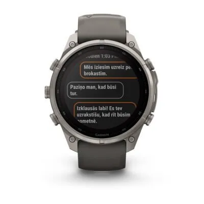 Garmin fēnix 9 Pro inReach Solar 47 mm Titanium / Pebble Grey Silicone