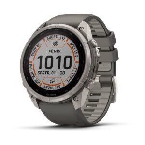 Garmin fēnix 9 Pro inReach Solar 51 mm Titanium / Pebble Grey Silicone